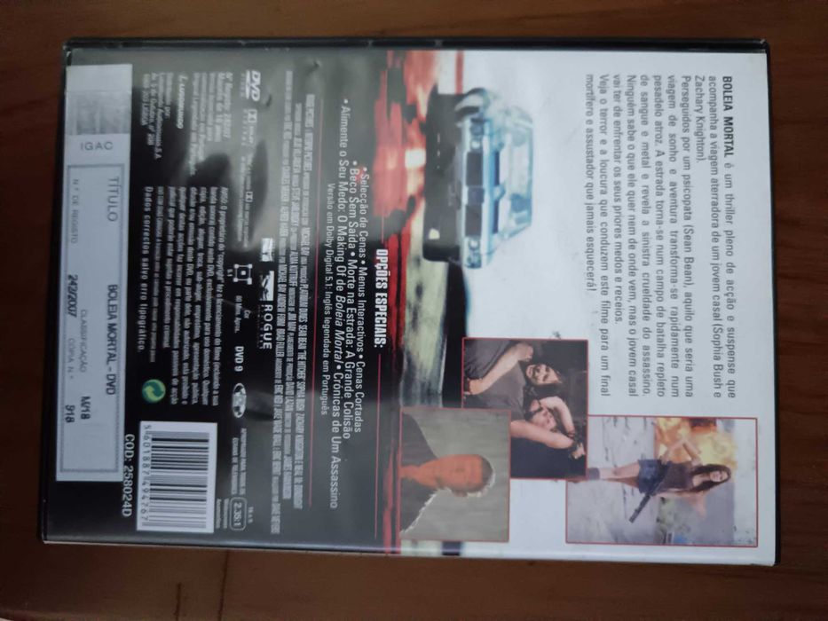filme dvd original - boleia mortal
