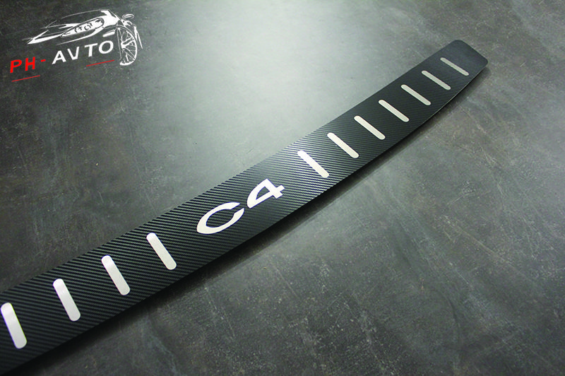 Накладка на бампер Citroen Grand C4 Picasso 2006-2013 г.в. Карбон