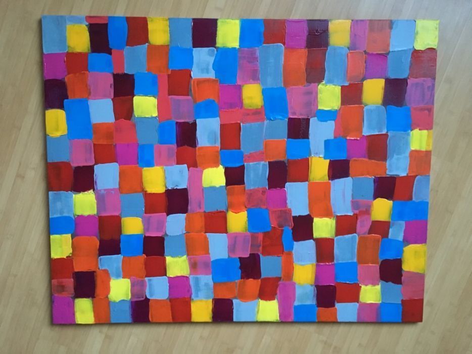 Продам Картину 80/100, большая, абстракция в интерьер, яркая