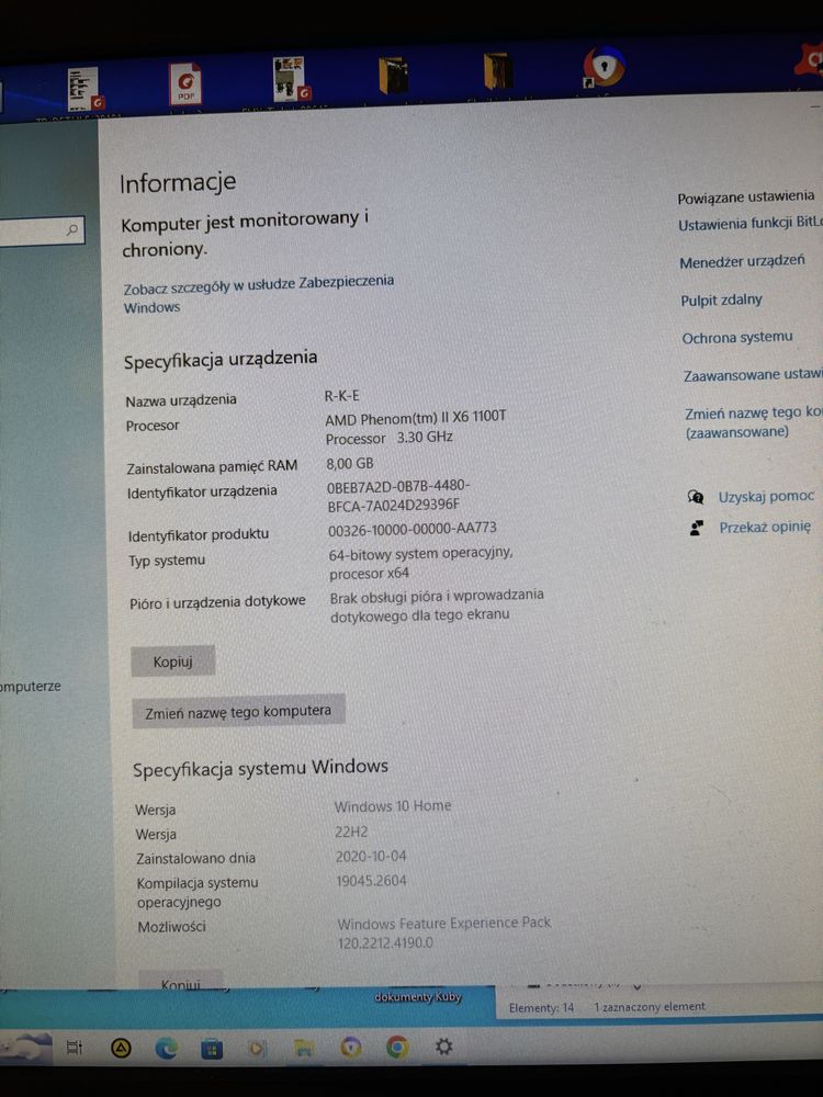 Komputer stacjonarny jednostka