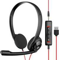 Nowe słuchawki z mikrofonem / Zestaw słuchawkowy / USB / JACK / 405