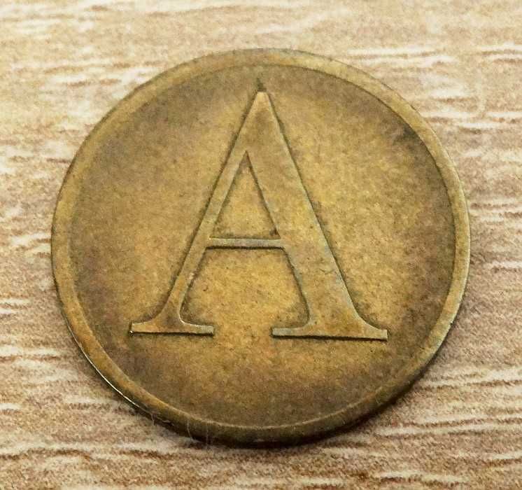 Żeton telefoniczny typu A, POCZTA POLSKA, 1990 rok