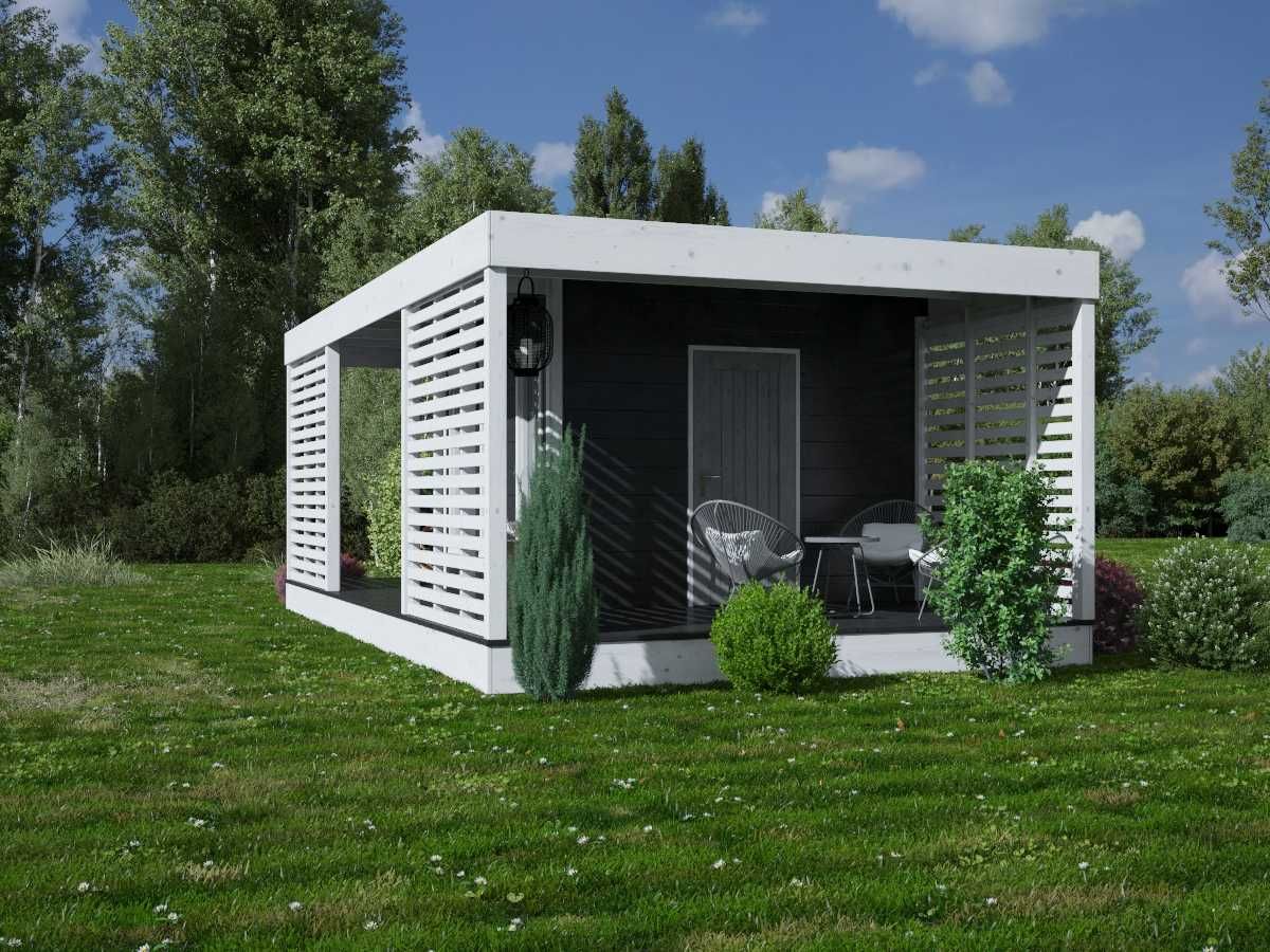 DOMEK 28m2 na ROD domek 7x4 domek 4x4 MDN10A sauna jacuzzi siłownia