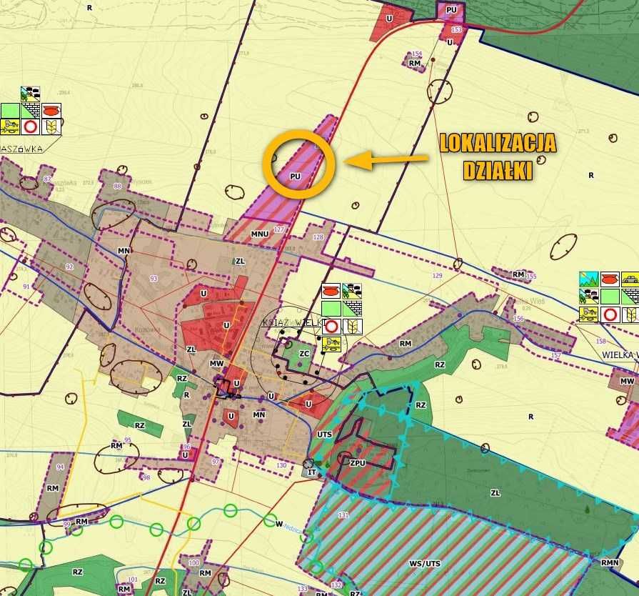 Działka na sprzedaż | budowlana | inwestycyjna | Książ Wielki E7 MPZP