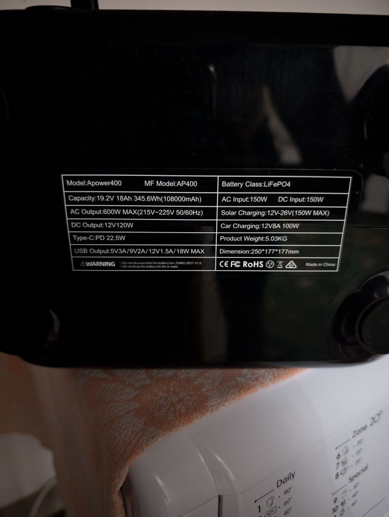 Зарядна станція CTOLITY AP400 500W, 108000 mAh
