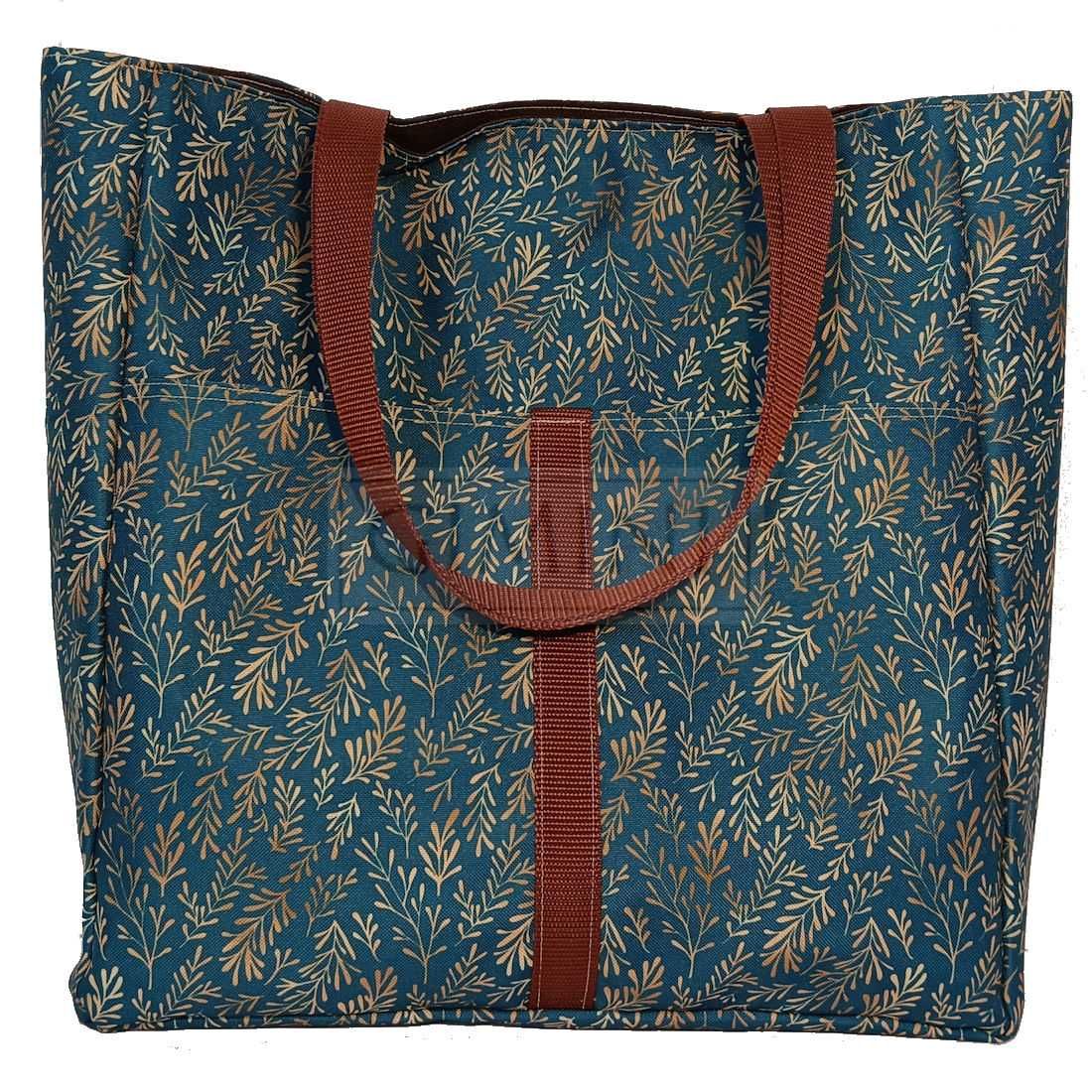 Torba GIMINI shopper bag, torebka na zakupy,  wzór w złote liście