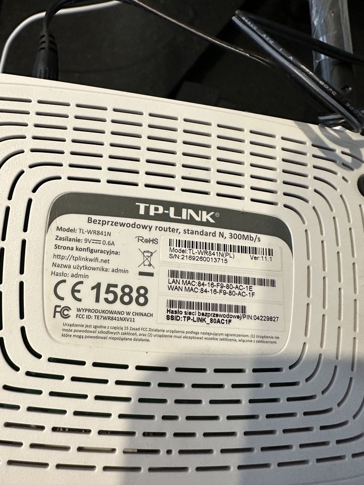 Router standard bezprzewodowy TP link wi fi