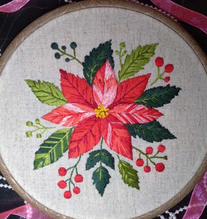 Готова вишивка декор пано Різдво Новий рік