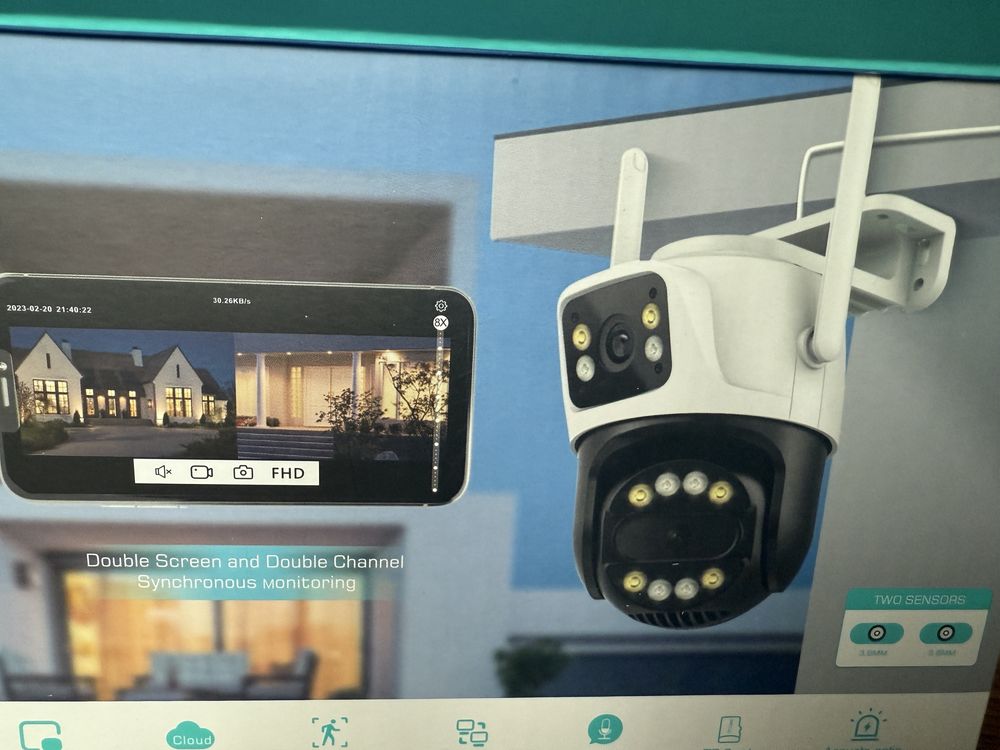 Kamera zewnętrzna podwójna WiFi 8mp 2,4GhZ