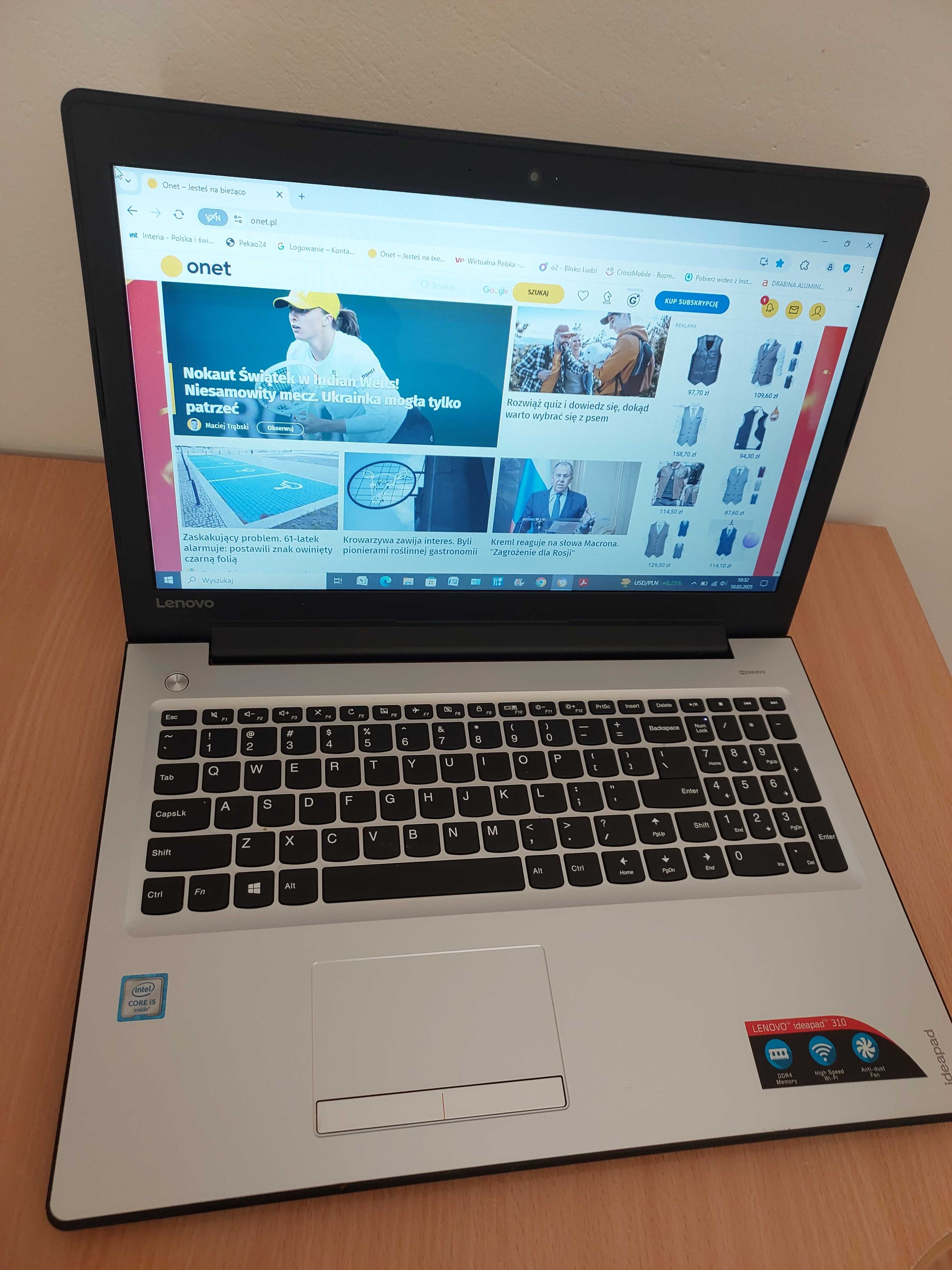 Okazja. Laptop LENOWO ideapad 310  stan idealny 100%.  SSD 1TB 8 Ram.