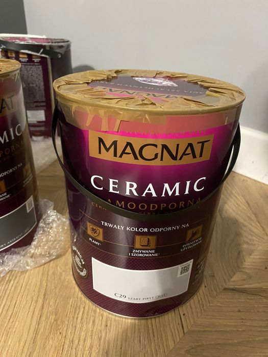 Farba ceramiczna Magnat Ceramic 5L Szary Piryt C29 Plamoodporna NOWA