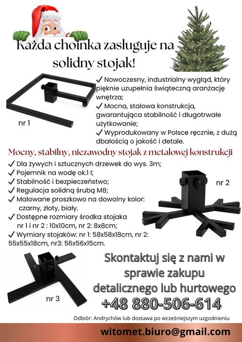 Stojak pod choinkę – solidny, bezpieczny do choinki żywej i sztucznej