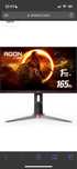 Monitor AOC  IPS 2k 165hz 250€