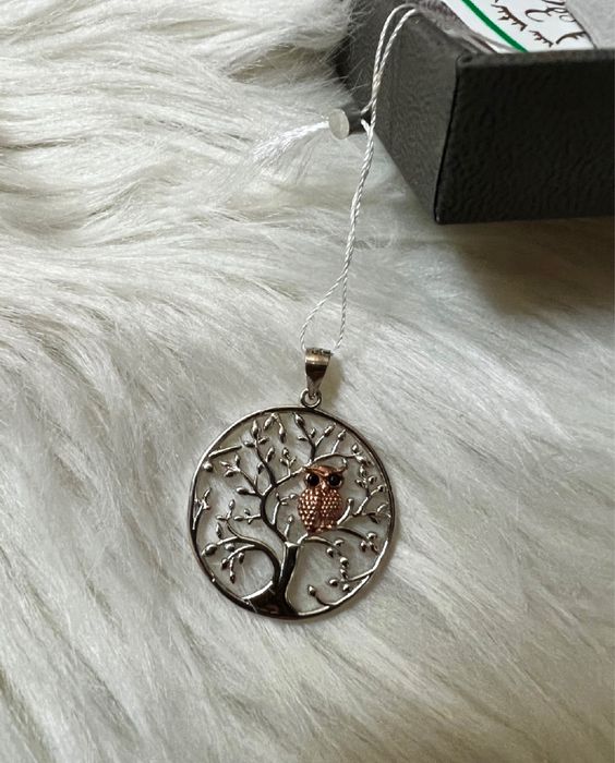 Кулон сова , серебро 925