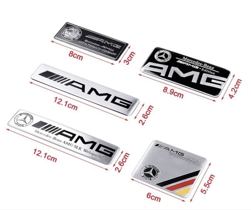 Металічний шильдик AMG, Lorinser, BRBS, Affalterbach