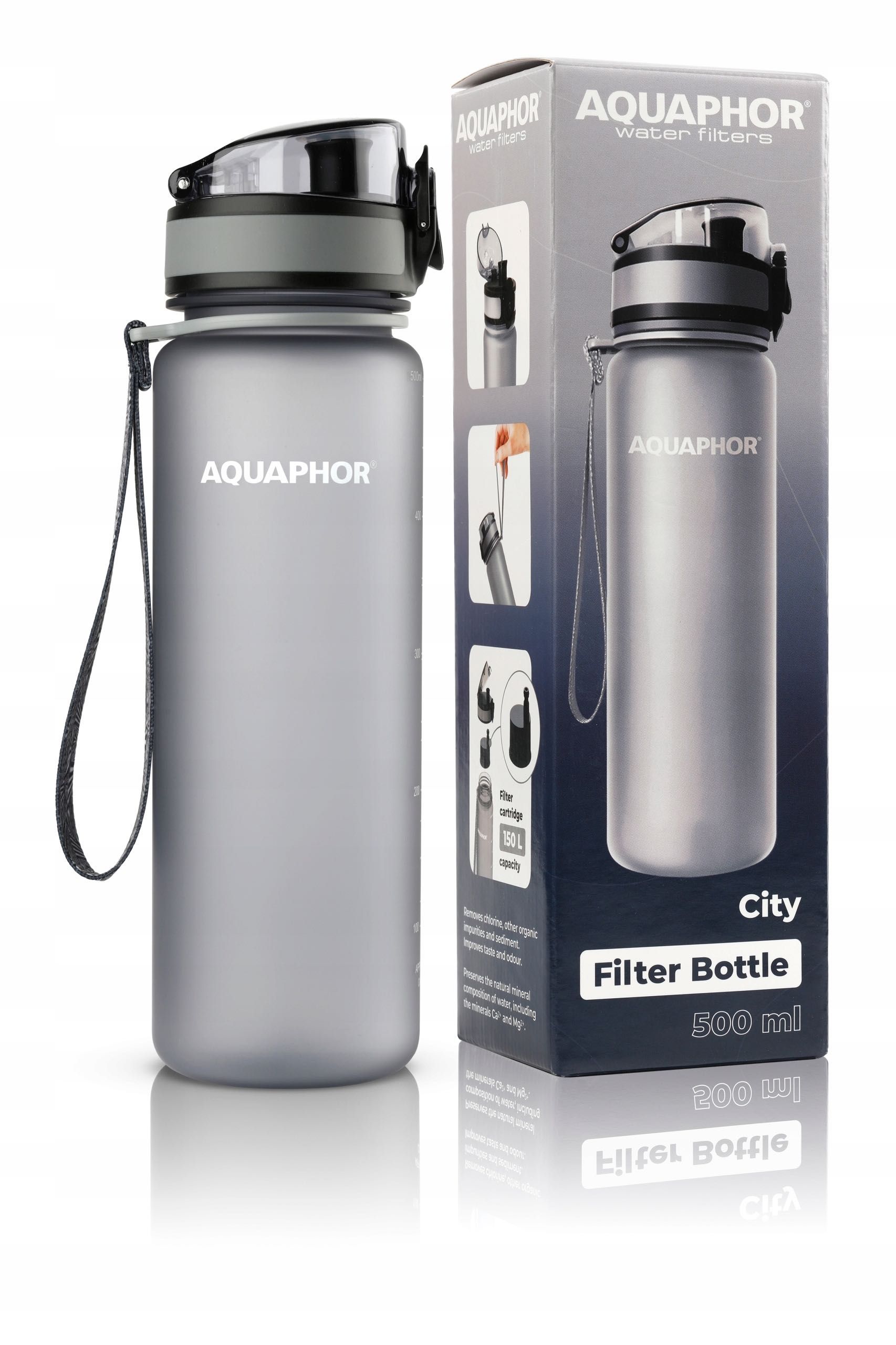 Butelka Aquaphor 0,5l kolor szary