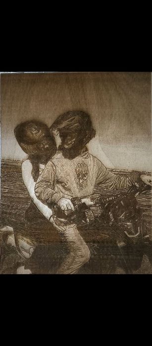 Фото на дереві,Лазерне гравіювання