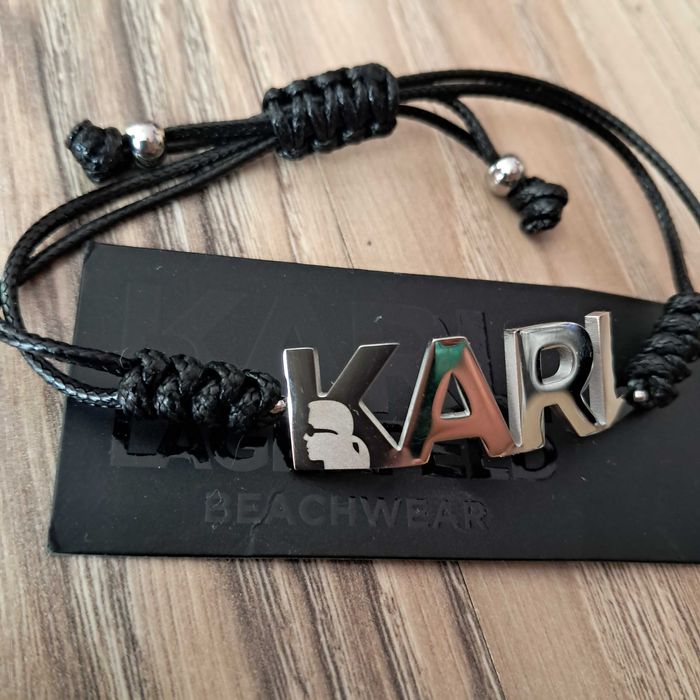 Nowa bransoletka marki Karl Lagerfeld.  Srebrna, regulowana.