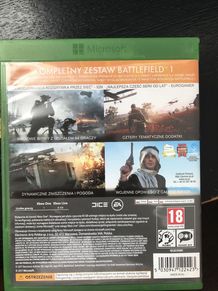 Battlefield 1 rewolucja Xbox one