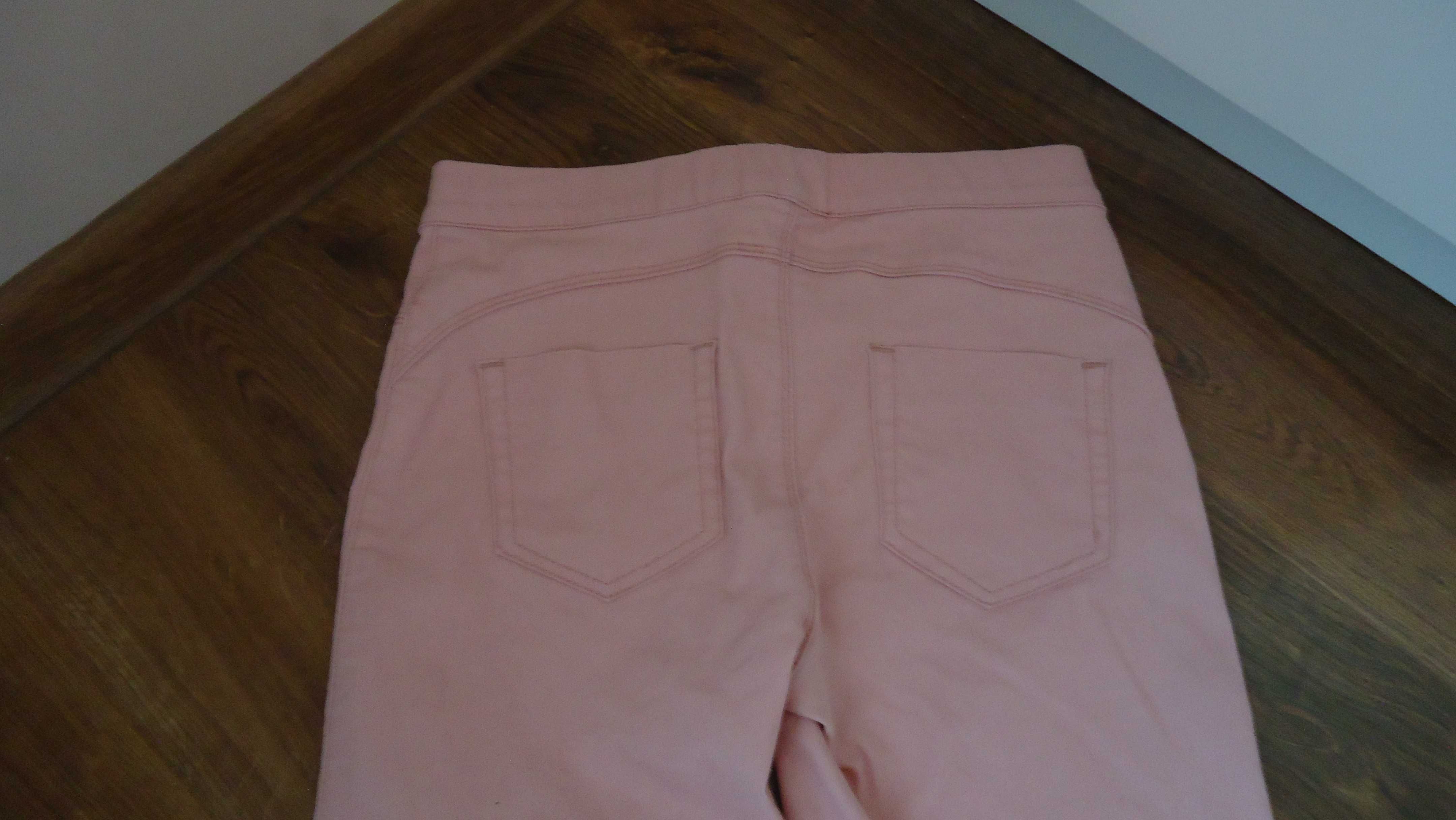 r.XS 34 dżinsowe legginsy różowe jegginsy różowe spodnie dżinoswe