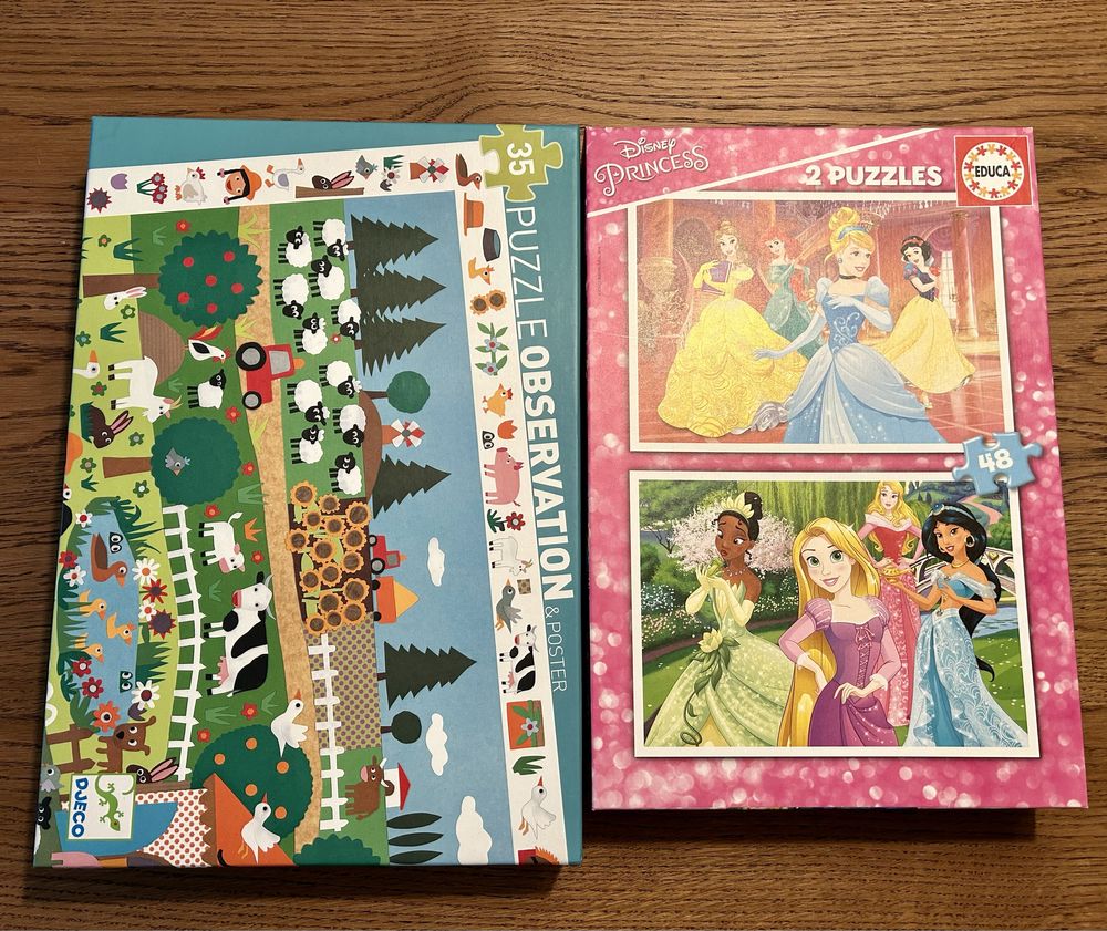 Puzzle Animais da Quinta + Puzzle Princesas Disney
