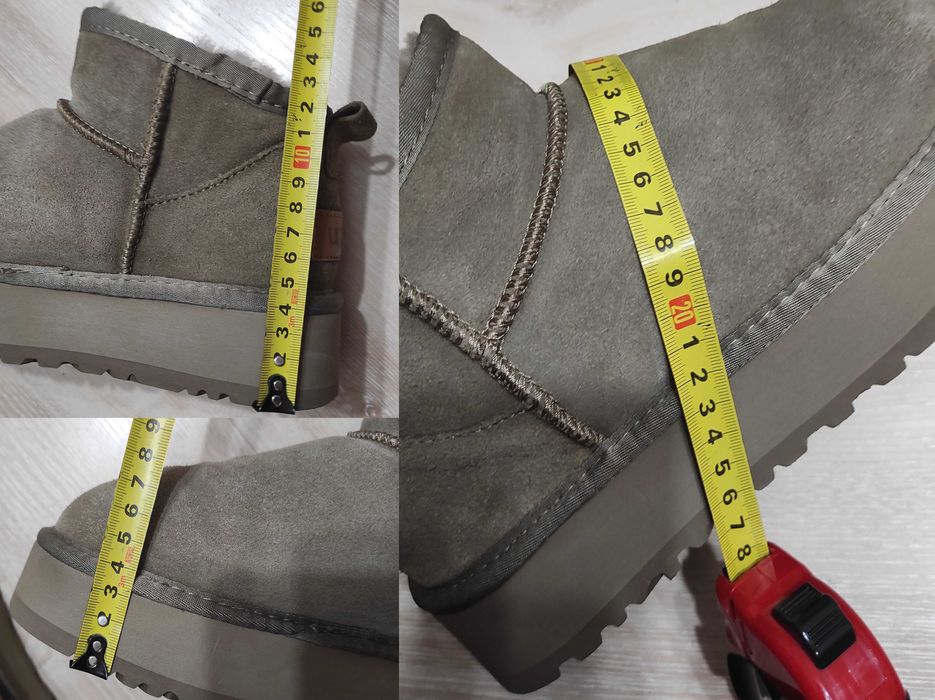 Натуральные угги на высокой подошве, замшевые угги UGG овчина 39 р-р