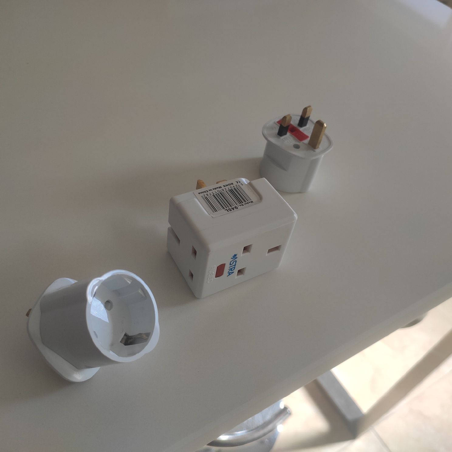 Adaptador tipo G para tipo F e múltipla tipo G