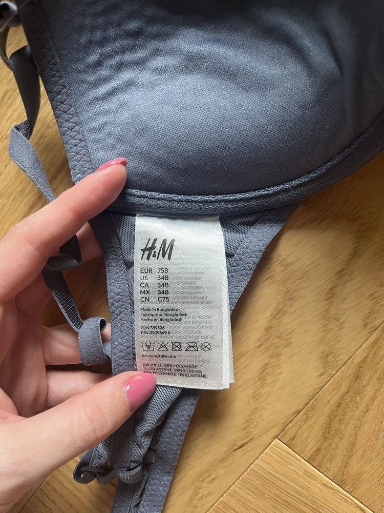 Biustonosz push up dwupak H&M 75B