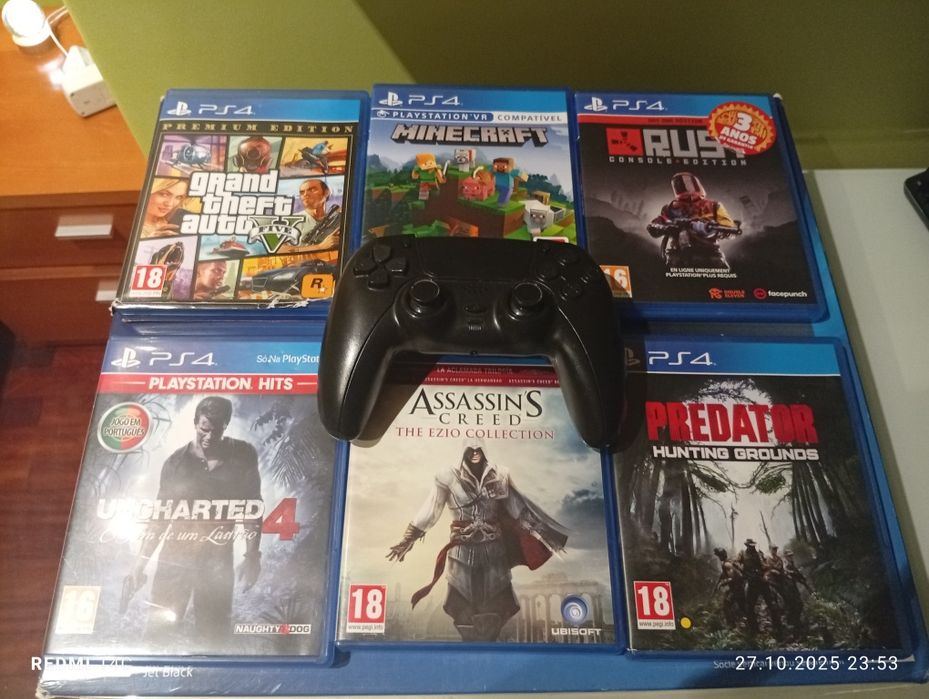Ps4 pro usada bom estado com 6 jogos