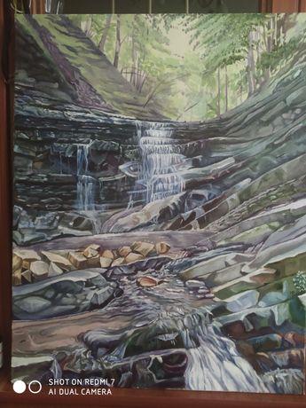 Картина "Водоспад під Сокільською скелею"
