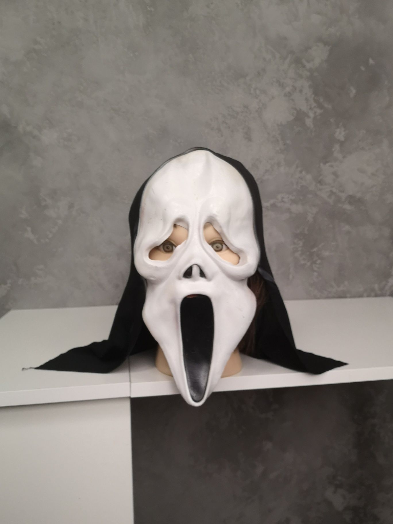 Взрослая карнавальная маска скелет крик хелоуин хэлоуин косплей маскар