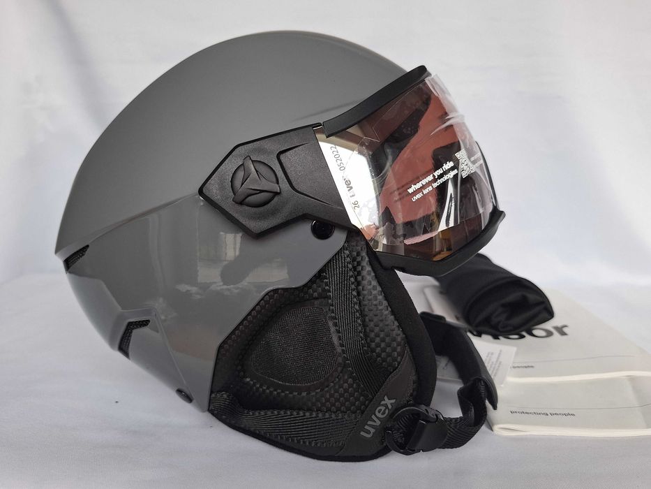 Kask narciarski Uvex Instinct Visor Pro V Vario Rhino L 59-61cm