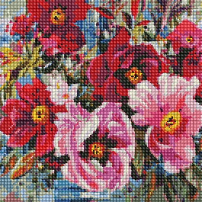 Diamentowa mozaika - Wiosenna piękność 40x40cm Ideyka pudełko,