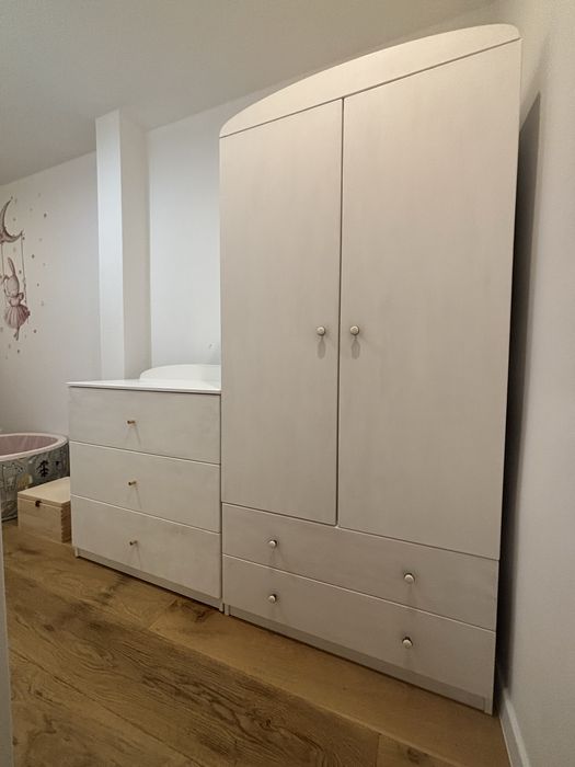 zestaw mebli do pokoju dziecięcego, szafa+komoda, Meblik