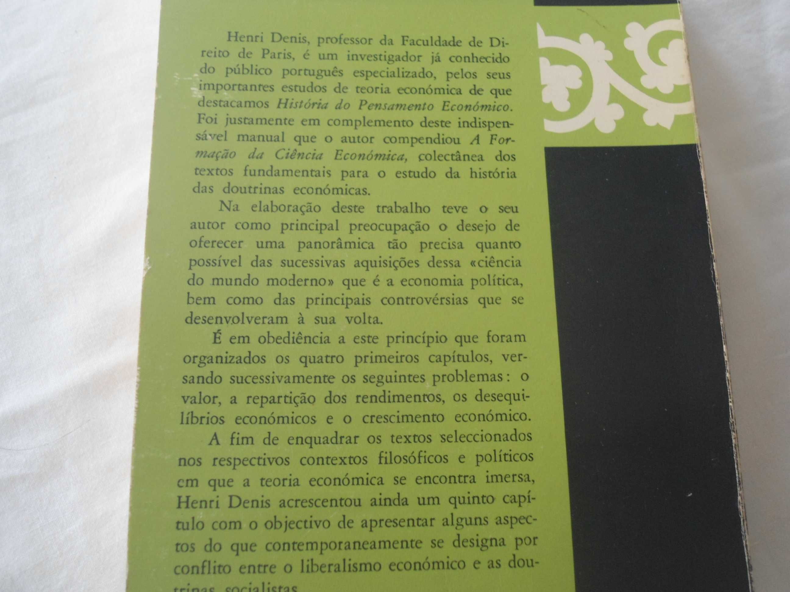 A Formação da Ciência Económica por Henri Denis