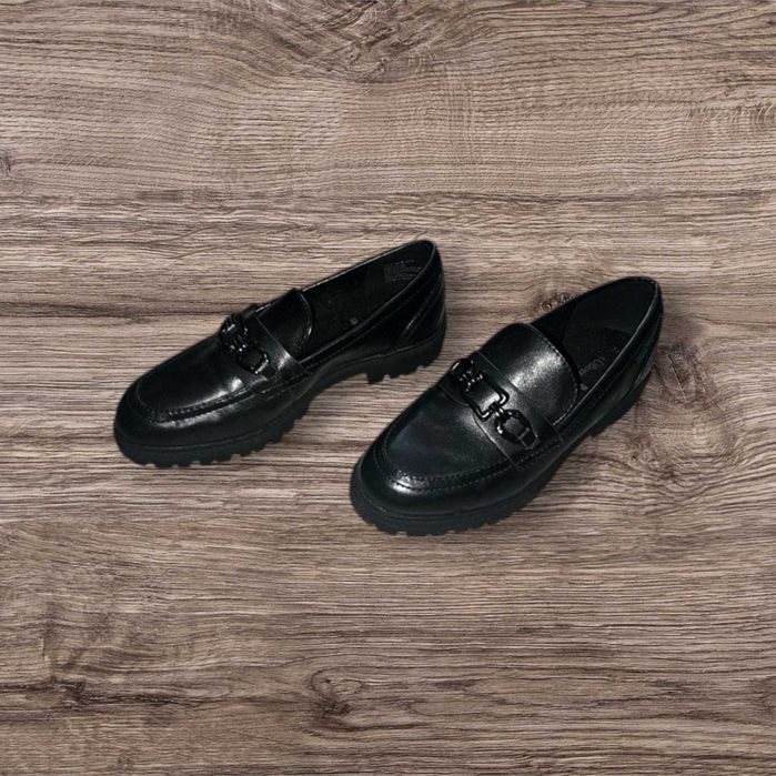 Mokasyny skórzane S.Oliver 38(24,5cm) czarne