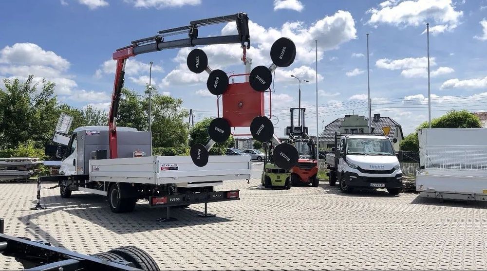 Iveco 35c/50c zestaw do montażu, szyb, okien płyt warstwowych z HDS / żuraw  kamienie, płyty, bramy, płoty