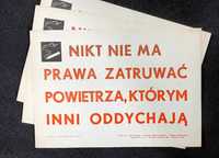 Zabytkowy mini-plakat informacyjny, lata 60-te, rezerwacja