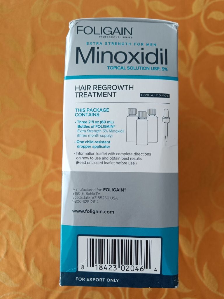 Minoxidil 5% low alcohol 3meses