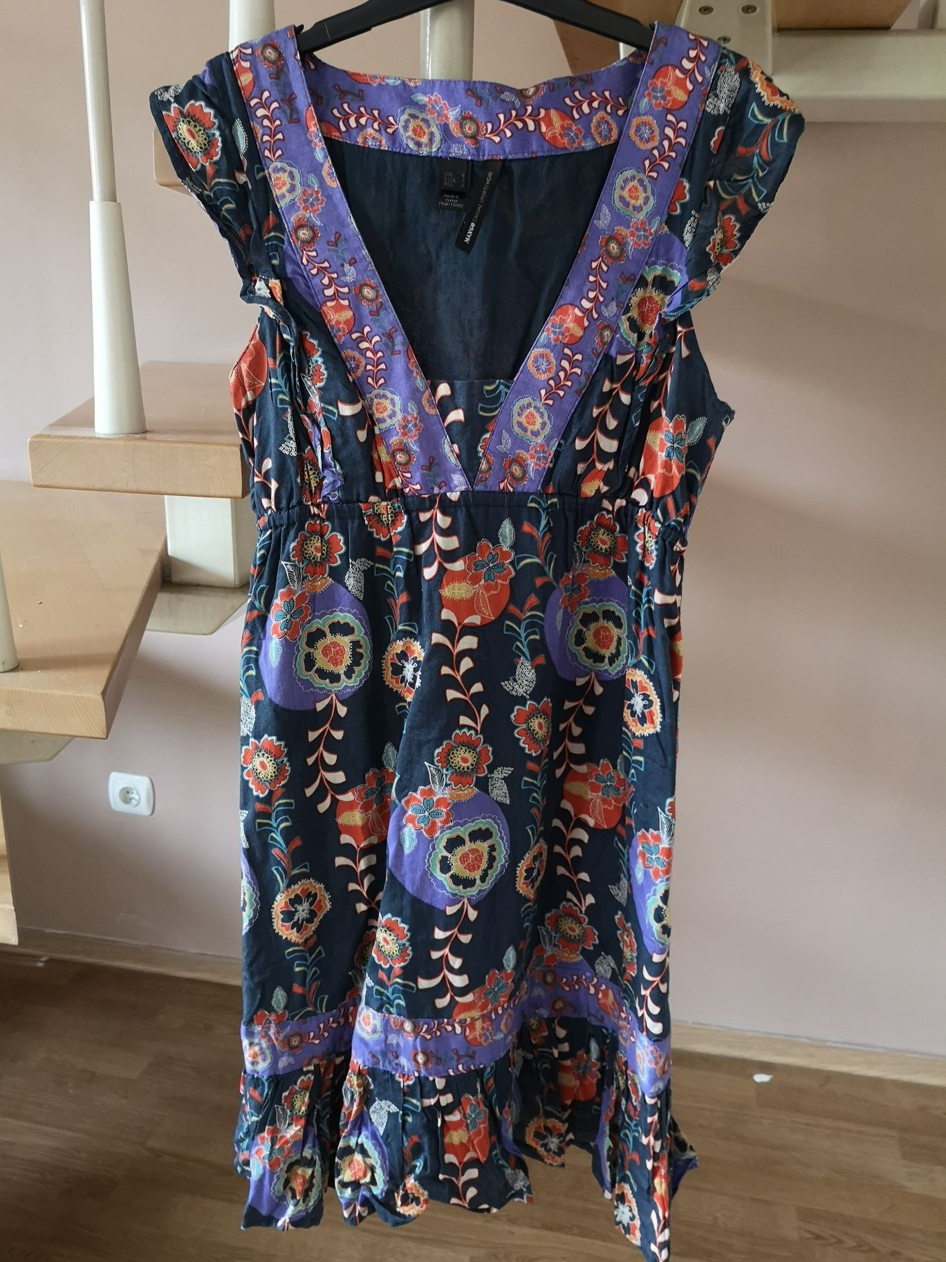 Mango sukienka kolorowa boho etno lato  38 M zara