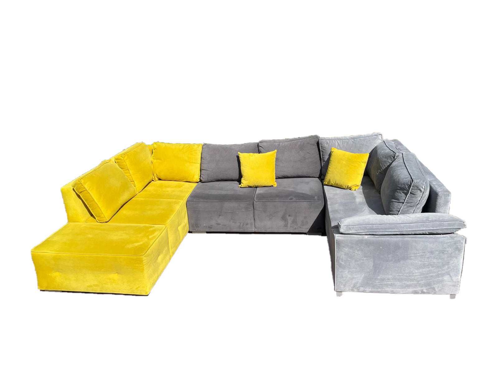 Narożnik z funkcją spania Typu U - 323 x 200 cm - w dobrym stanie