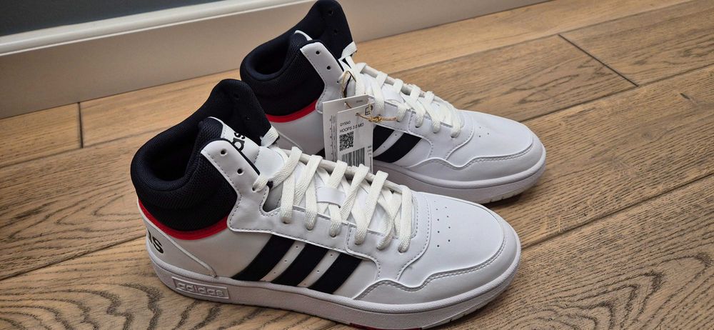 Sneakersy Adidas Hoops 3.0 Mid GY5543 Biały