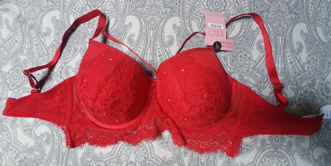 NOWY! Hunkemoller - Pauline - czerwony biustonosz usztywniany - 75G 7