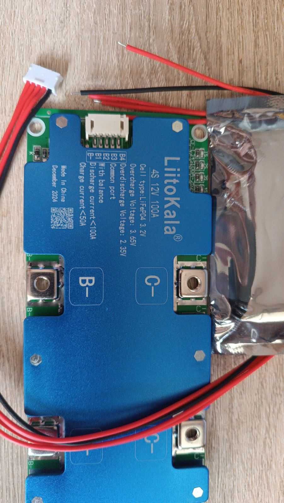 BMS LiitoKala 4S 12V 100A LiFePo4 Lithium плата з балансиром нова