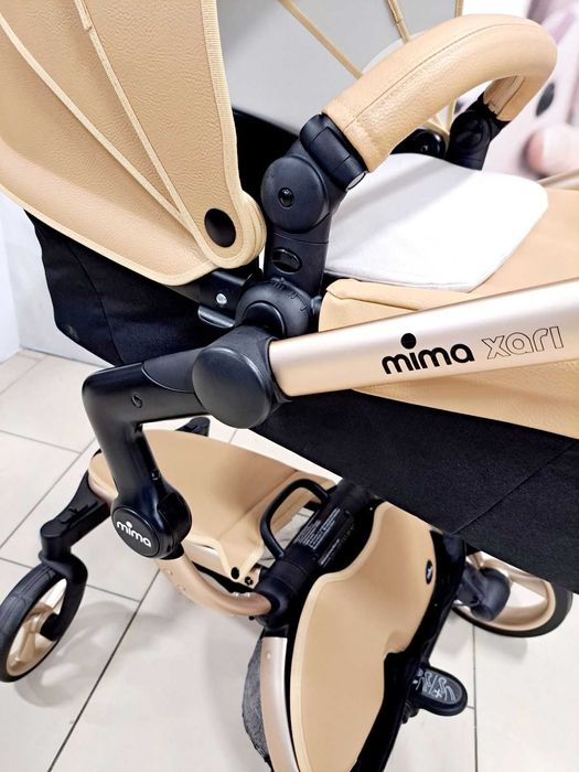 Wózek  Mima Xari - Latte stelaż Champagne głęboko spacerowy