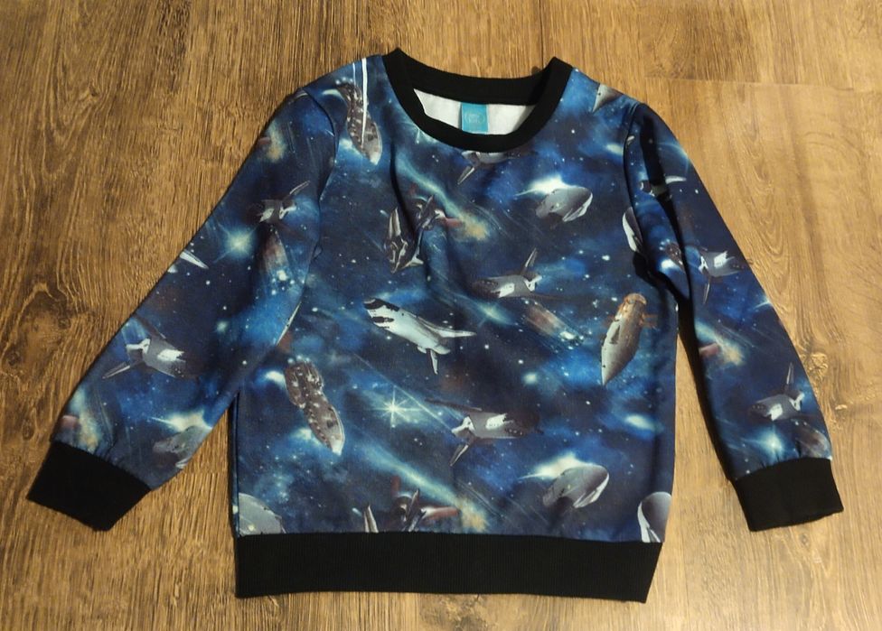 Bluza dziecięca 110cm 4-5 lat kosmos statek kosmiczny