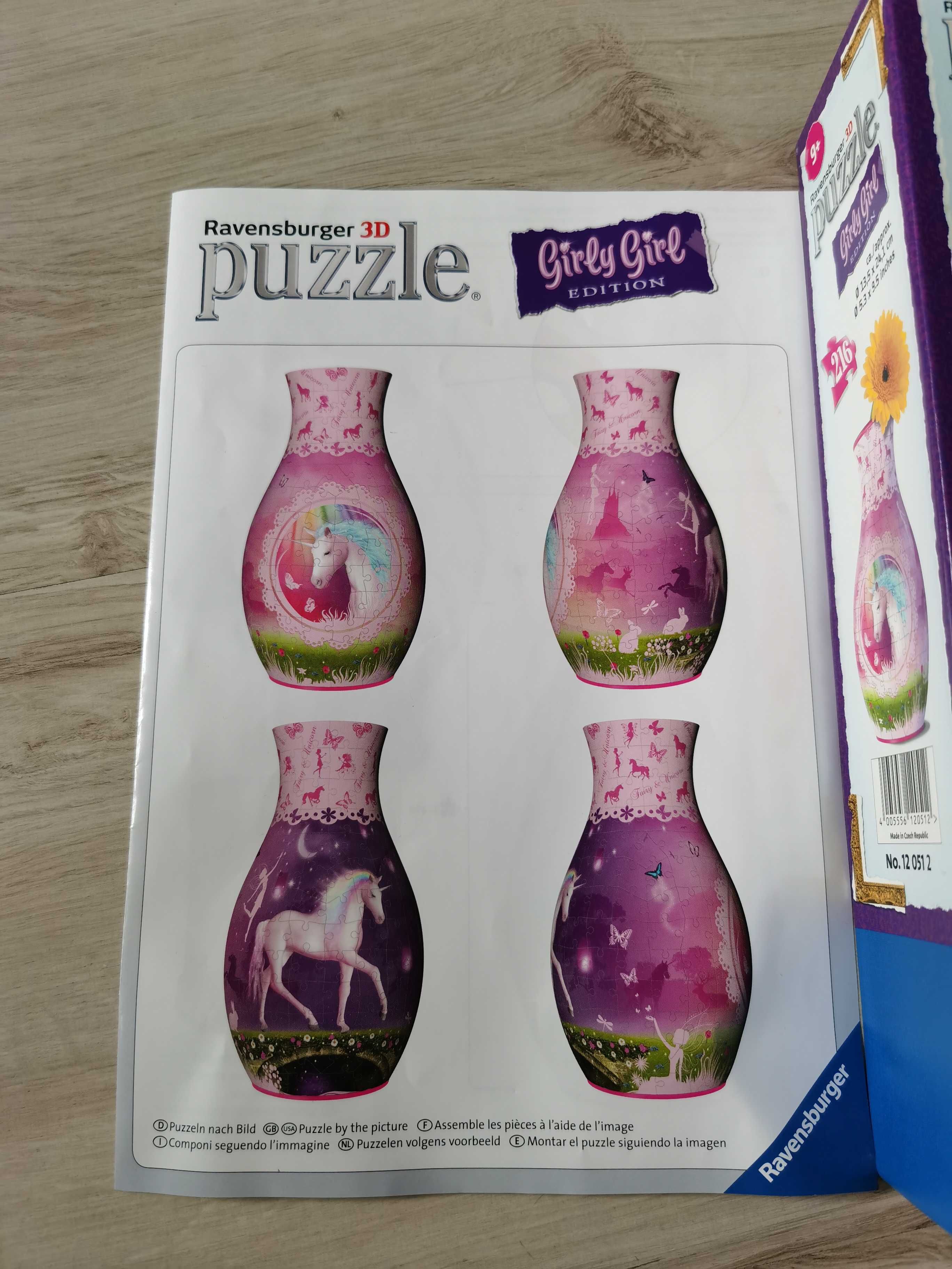 Puzzle 3d Blumensvase wazon z puzli ravensburger.