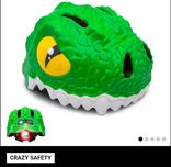Kask rowerowy dla dzieci Zielony Krokodyl Crazy Safety rozm. 49-55 cm
