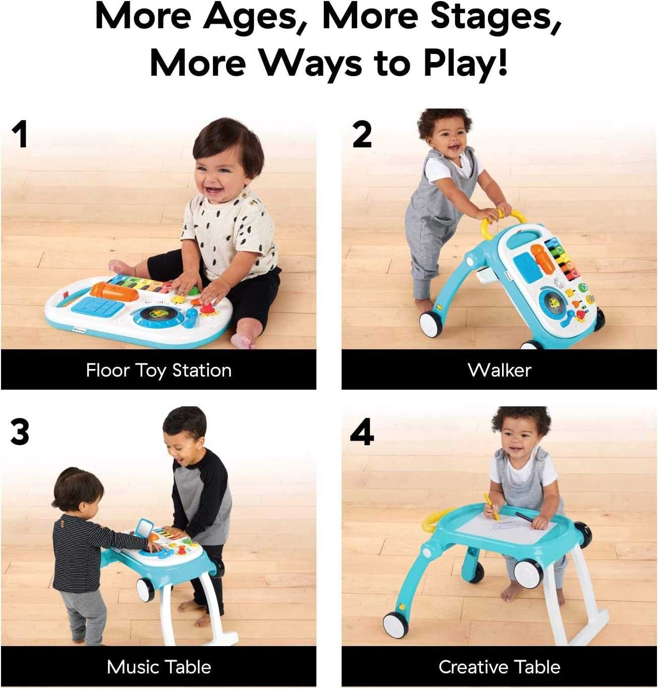 Baby Einstein chodzik pchacz stolik interaktywny 4w1 Muzyka