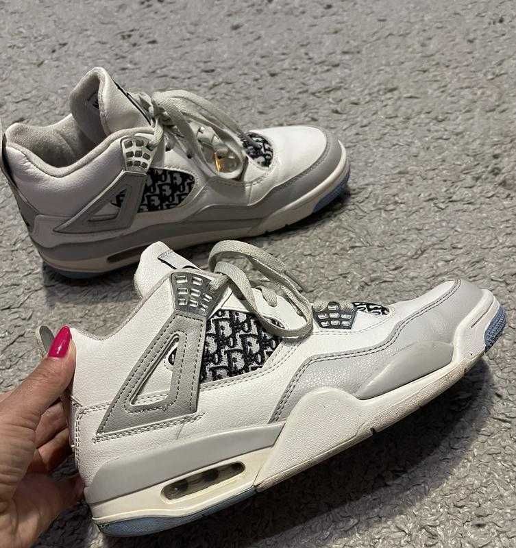 Оригинал.фирменные,шикарные,высокие кроссовки nike dior air jordan 4